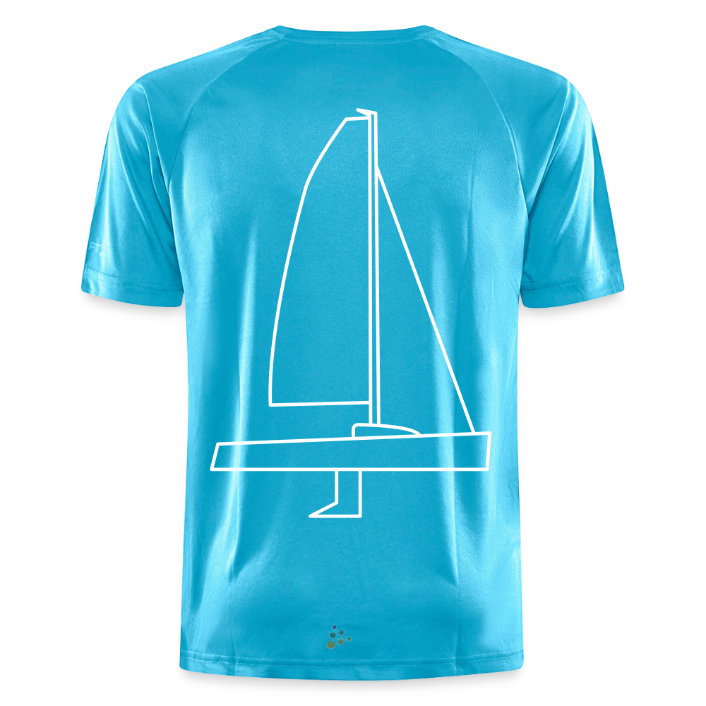 J70 - Techline Tee Backbeat (m) - Hawaiiblau