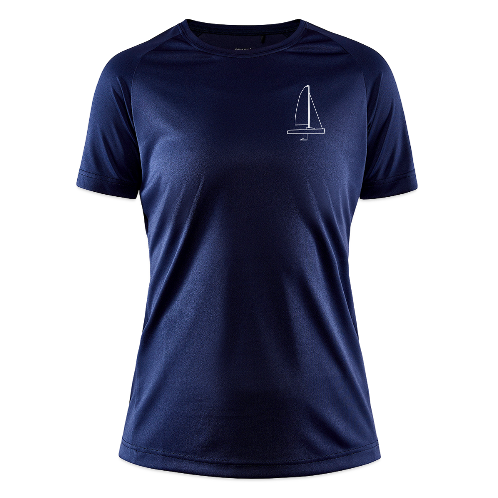 J70 - Techline Tee Frontmark (w) - Dunkelnavy