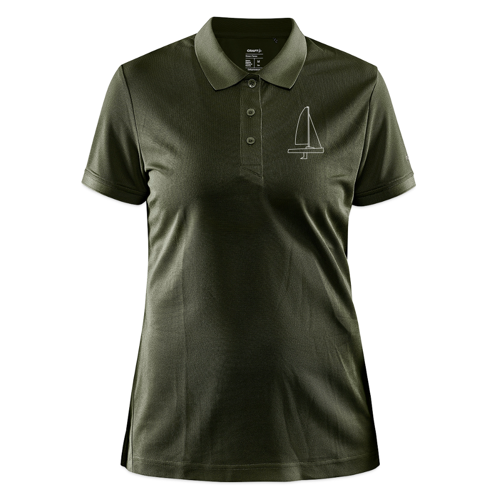 J70 - CrewPolo Frontmark (w) - Khaki Grün