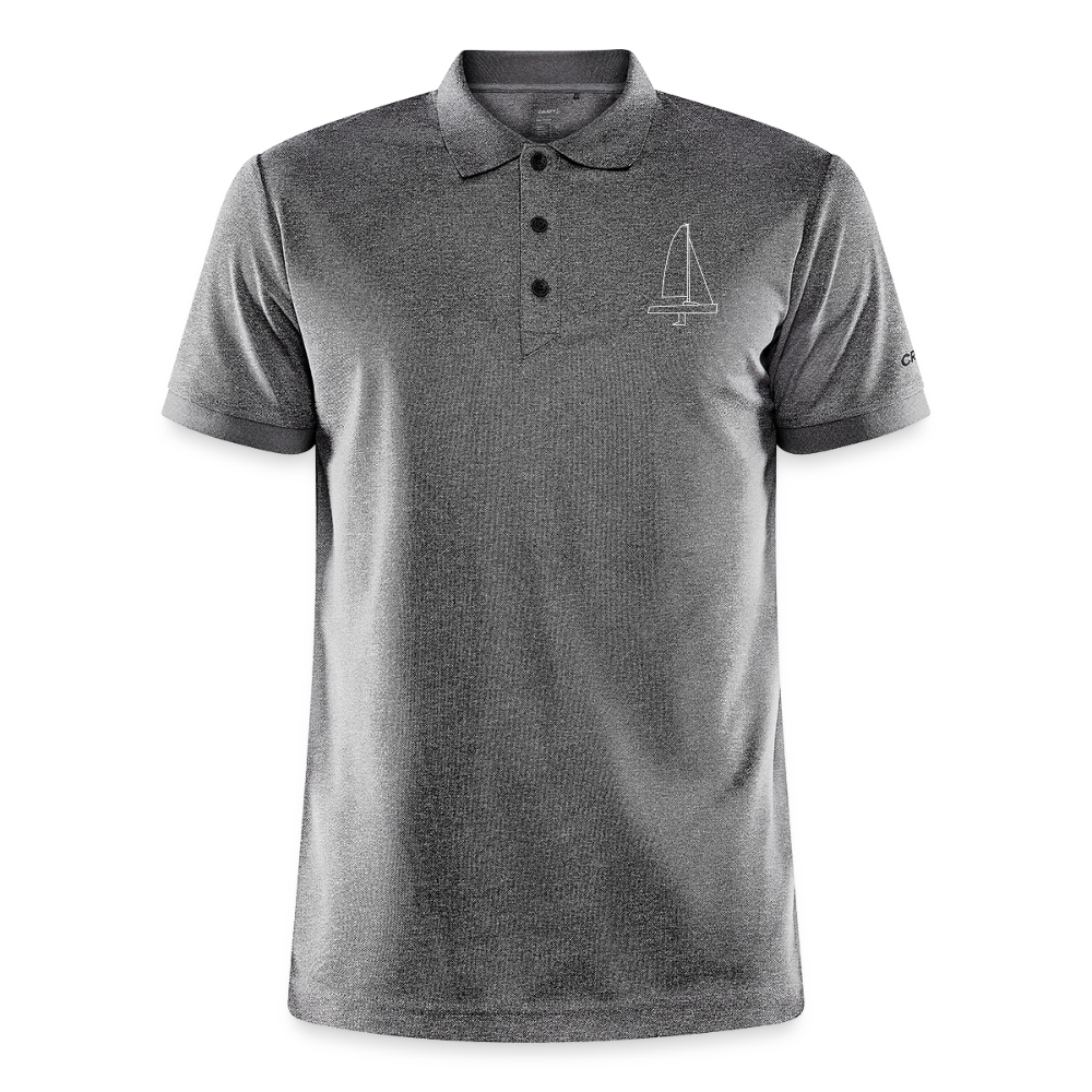 J70 - CrewPolo Frontmark (m) - Dunkelgrau meliert