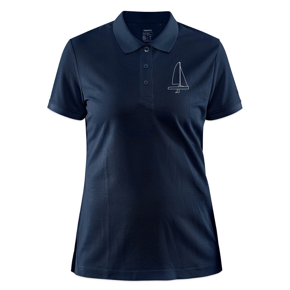 J70 - CrewPolo Frontmark (w) - Dunkelnavy
