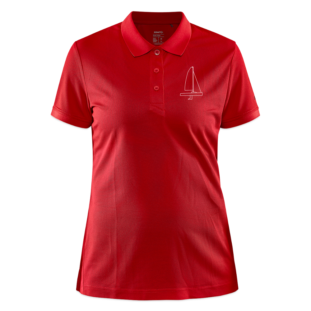 J70 - CrewPolo Frontmark (w) - Rot