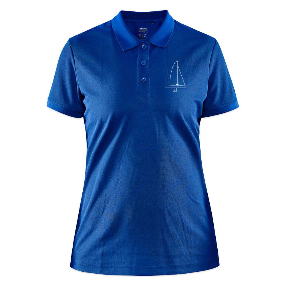J70 - CrewPolo Frontmark (w) - Royalblau