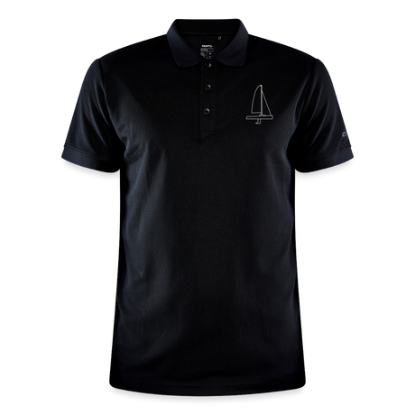 J70 - CrewPolo Frontmark (m) - Schwarz