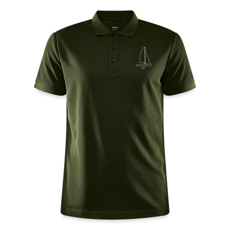 J70 - CrewPolo Frontmark (m) - Moosgrün