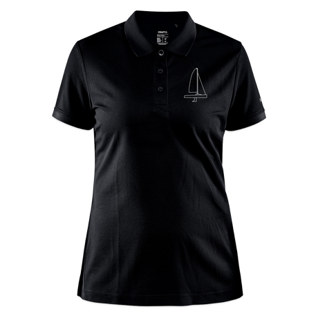 J70 - CrewPolo Frontmark (w) - Schwarz