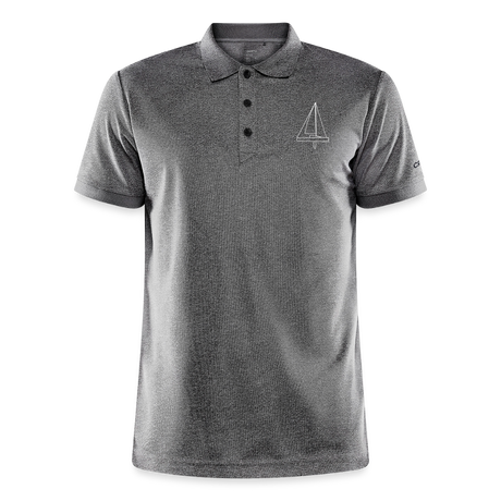 R-Boot - CrewPolo Frontmark (m) - Dunkelgrau meliert