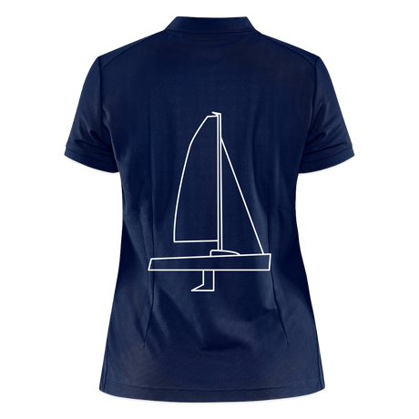 J70 - CrewPolo Backbeat (w) - Navy meliert