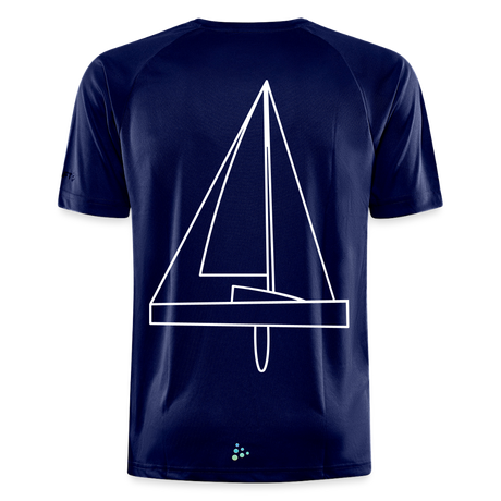 R-Boot - Techline Tee Backbeat (m) - Dunkelnavy