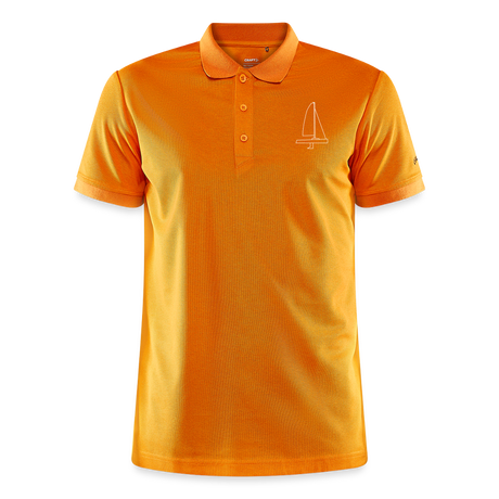 J70 - CrewPolo Frontmark (m) - Hellorange meliert