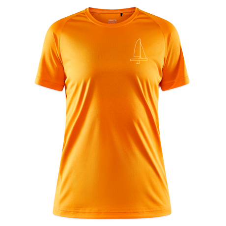J70 - Techline Tee Frontmark (w) - Hellorange