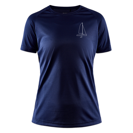 J70 - Techline Tee Frontmark (w) - Dunkelnavy