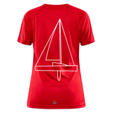 R-Boot - Techline Tee Backbeat (w) - Rot