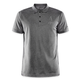 J70 - CrewPolo Frontmark (m) - Dunkelgrau meliert