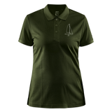 J70 - CrewPolo Frontmark (w) - Moosgrün