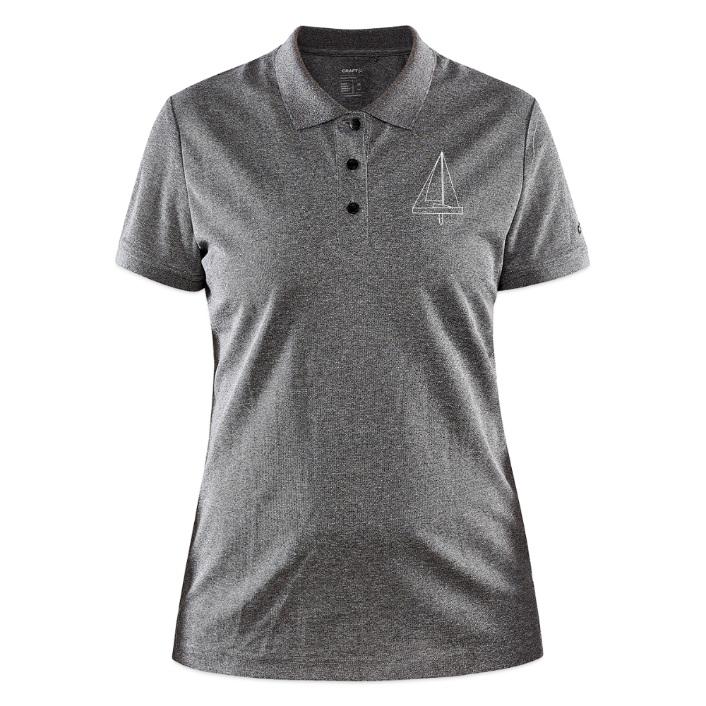 R-Boot - CrewPolo Frontmark (w) - Dunkelgrau meliert