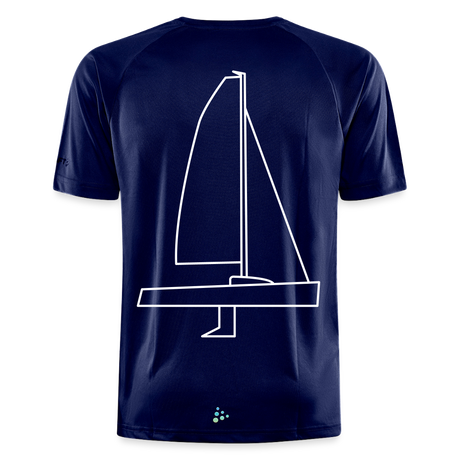 J70 - Techline Tee Backbeat (m) - Dunkelnavy