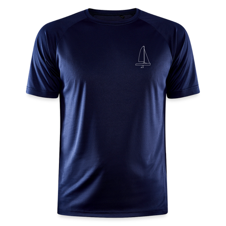 J70 - Techline Tee Frontmark (m) - Dunkelnavy
