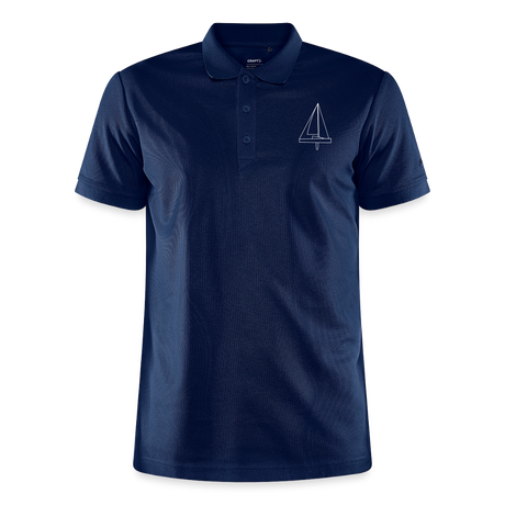 R-Boot - CrewPolo Frontmark (m) - Navy meliert