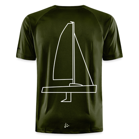 J70 - Techline Tee Backbeat (m) - Moosgrün