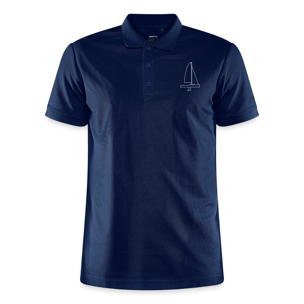 J70 - CrewPolo Frontmark (m) - Navy meliert