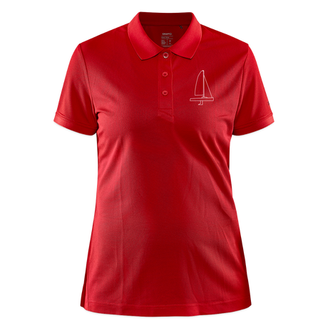 J70 - CrewPolo Frontmark (w) - Rot