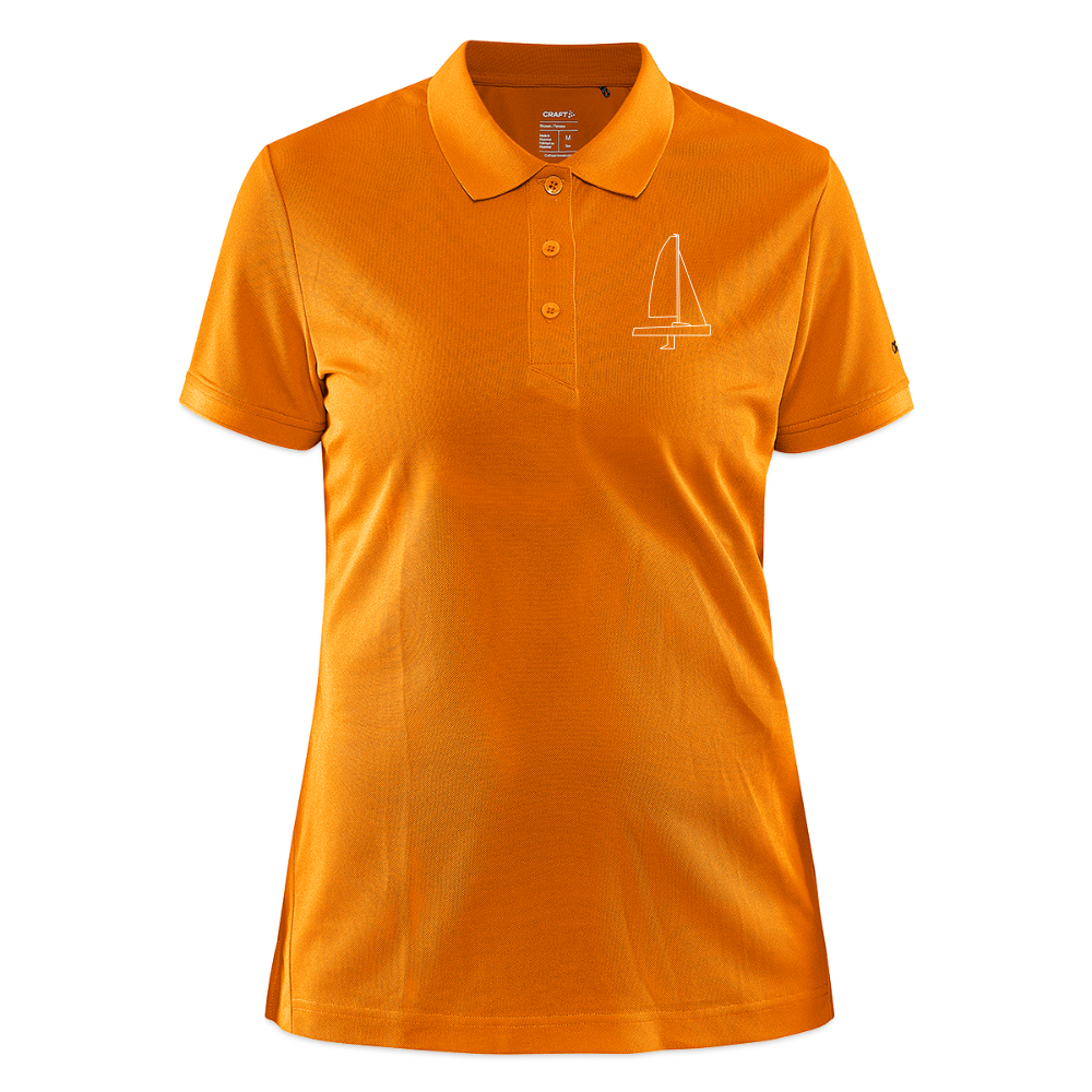 J70 - CrewPolo Frontmark (w) - Hellorange meliert