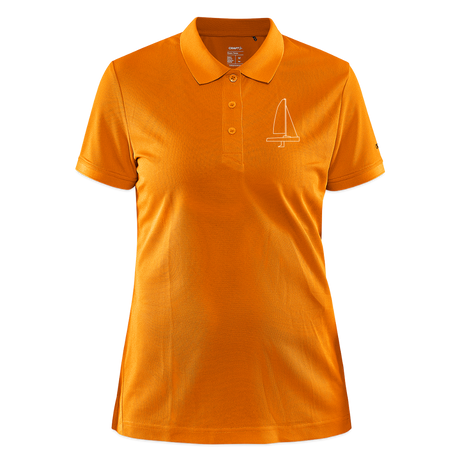 J70 - CrewPolo Frontmark (w) - Hellorange meliert