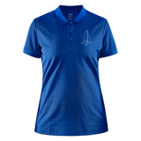 J70 - CrewPolo Frontmark (w) - Royalblau