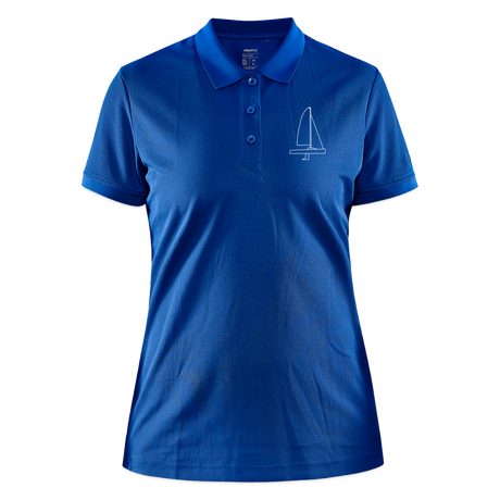 J70 - CrewPolo Frontmark (w) - Royalblau